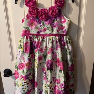 Floral Pink Kids Dress